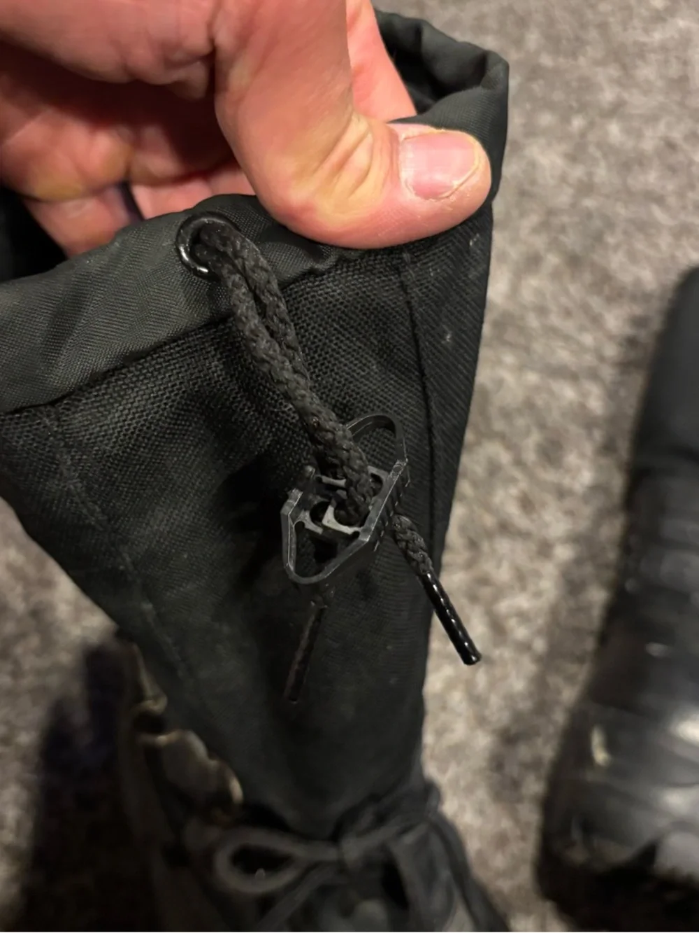 Sorel Black Logo Patch Winter Boots